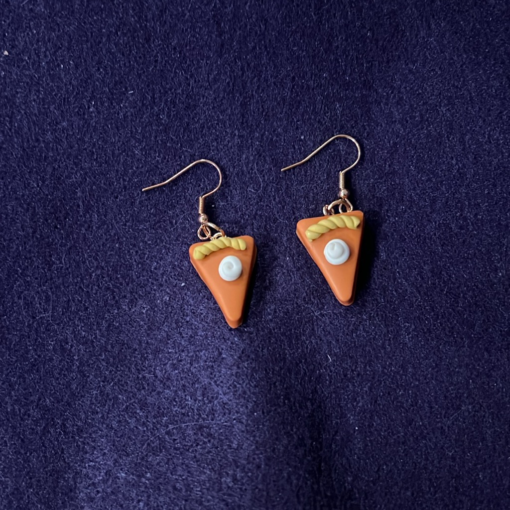Slice Of Pumpkin Pie Earrings 7$